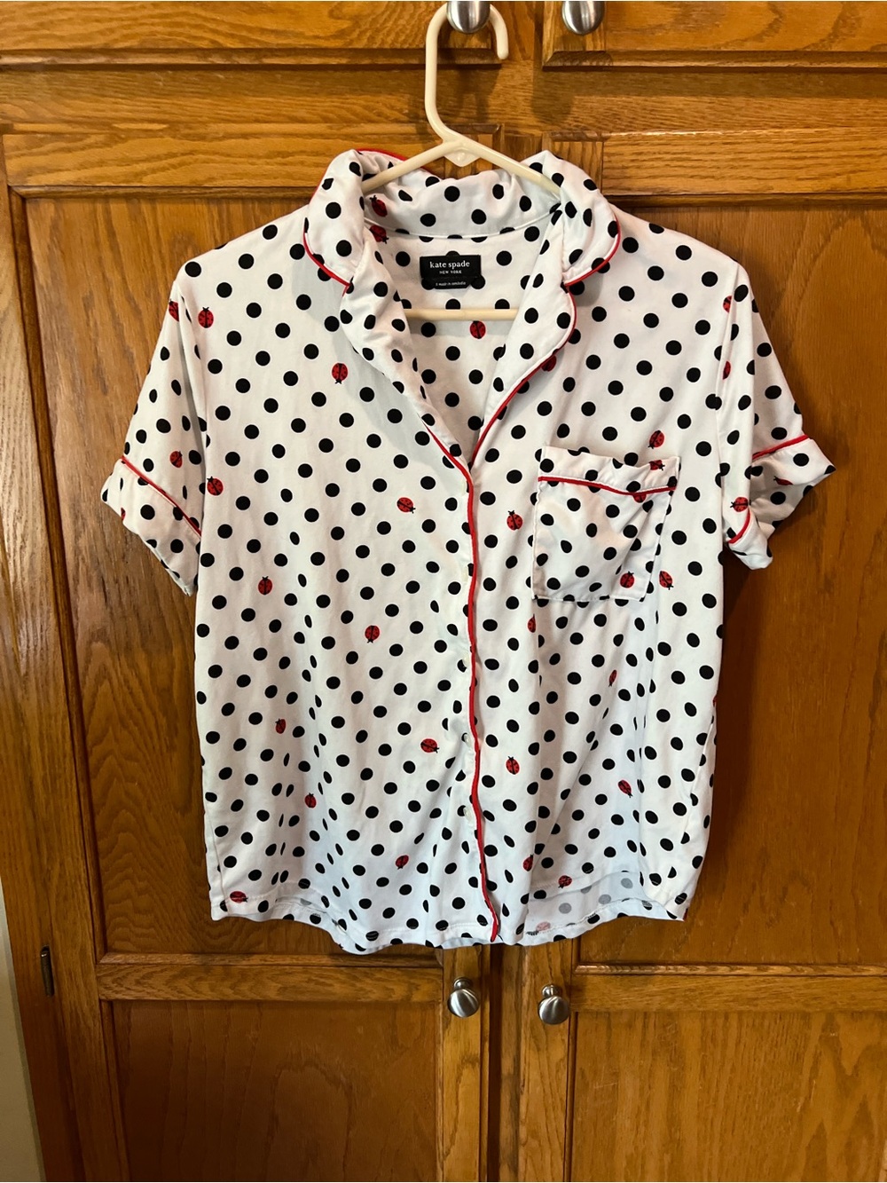 Kate Spade Polka Dot and Ladybug Pajama Top